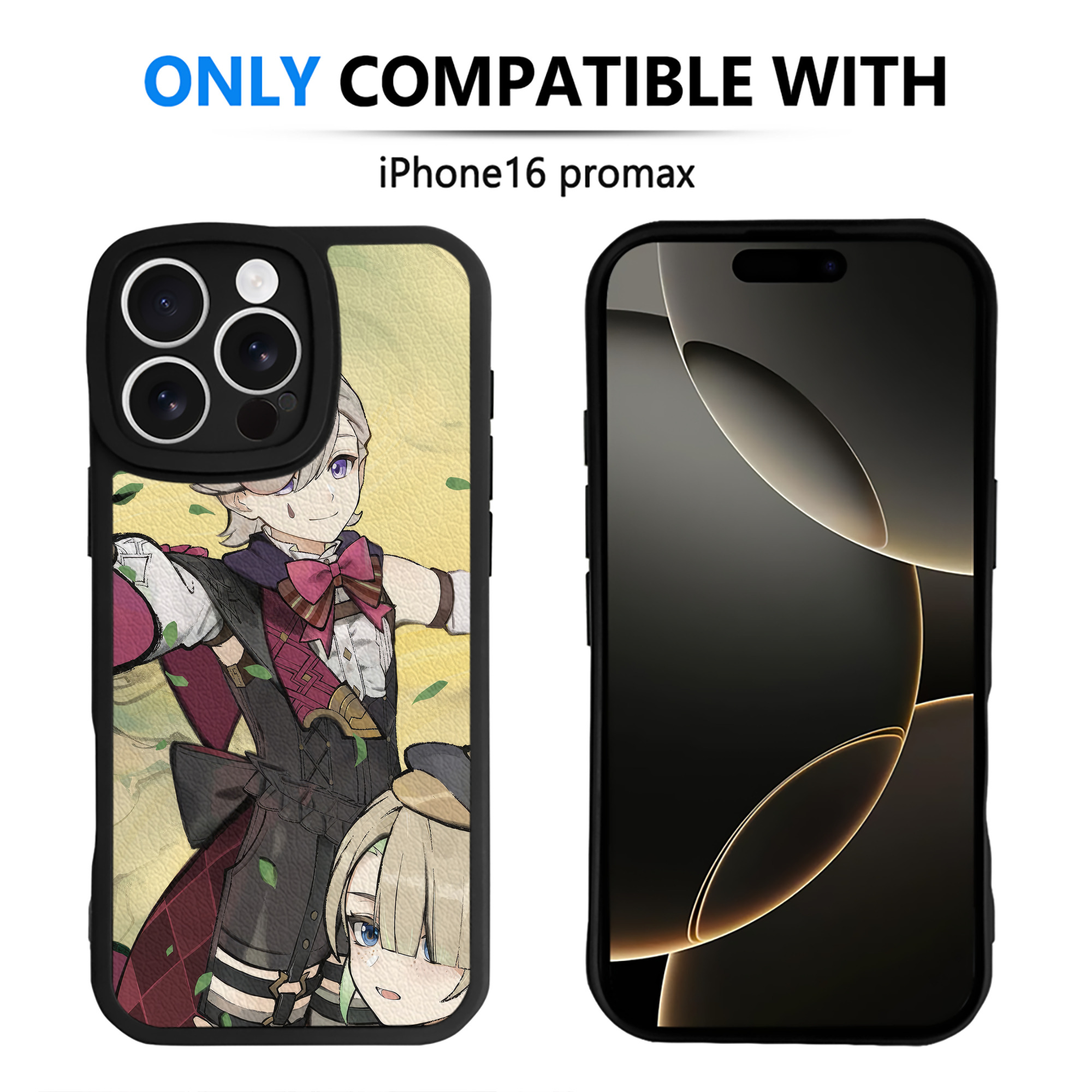 げんし神 genshin 【iPhone 16シリーズ対応】シリコンスマホケース（レザー調） 材質：シリコン